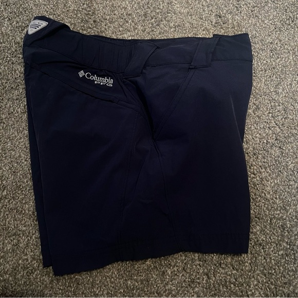 Columbia PFG Shorts Womens Size 4 Navy Blue UPF Protection Pockets Omni Shade - Picture 3 of 5